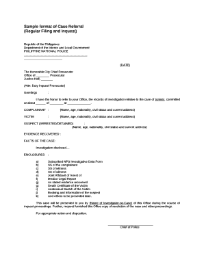 case referral sample