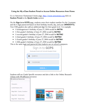 fillable online using the my eclass student portal to access myeclass