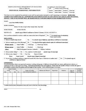 MARYLAND STATE DEPARTMENT OF EDUCATIONI am applying for: (check all that apply)