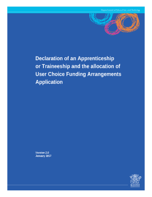 Declaration of an Apprenticeship