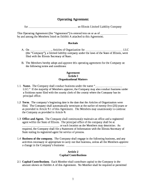 For an Illinois Limited Liability Company