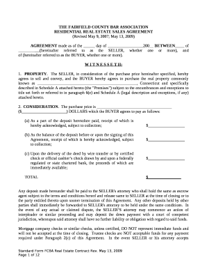 RESIDENTIAL REAL ESTATE SALES AGREEMENT