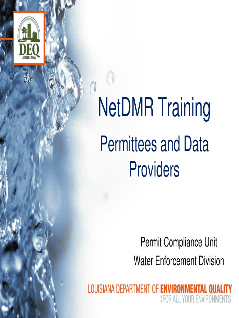 Fillable Online NetDMR Training Fax Email Print pdfFiller