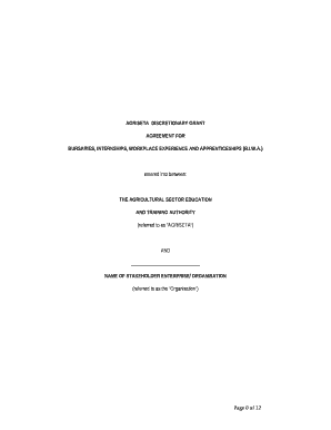 AGRISETADISCRETIONARY GRANT