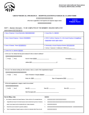 (This form is applicable to both inpatient and outpatient surgical claim)