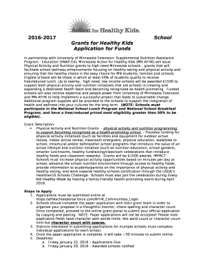 In partnership with University of Minnesota Extension: Supplemental Nutrition Assistance Program - Education (SNAP-Ed), Minnesota Action for Healthy Kids (MN AFHK) will issue Physical Activity and Nutrition grants to high-need Minnesota