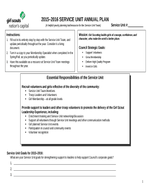 20152016 SERVICE UNIT ANNUAL PLAN