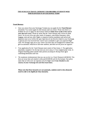 THE SCHULICH TRAVEL BURSARY FOR BBA/iBBA STUDENTS WHO PARTICIPATED IN AN EXCHANGE TERM