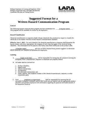 Suggested Format for a