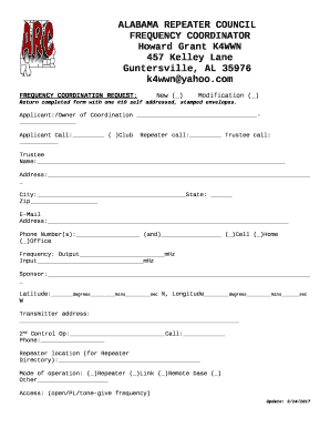 ALABAMA REPEATER COUNCIL