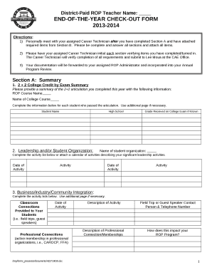 District-Paid ROP Teacher Name: