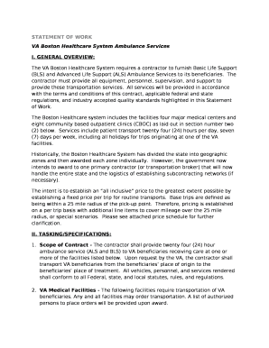 VA Boston Healthcare System Ambulance Services