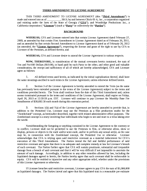 THIRD AMENDMENT TO LICENSE AGREEMENT