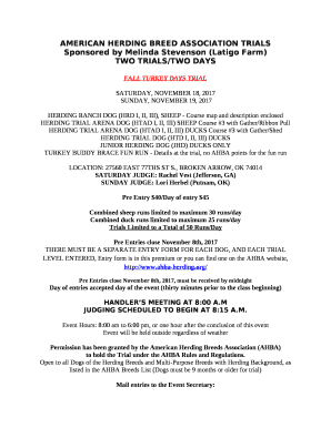 AMERICAN HERDING BREED ASSOCIATION TRIALS