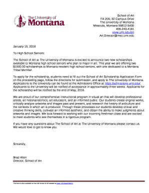 To High School Seniors: