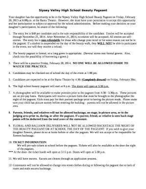 Sipsey Valley High School Beauty Pageant