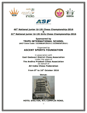 31St National Junior (U-19) Girls Chess Championship-2016