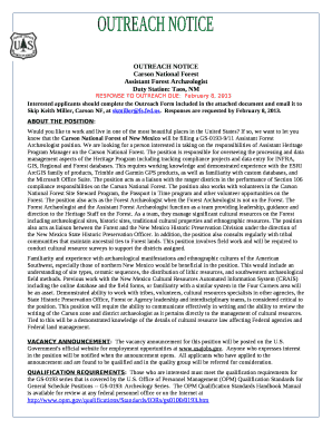 Assistant Forest Archologist