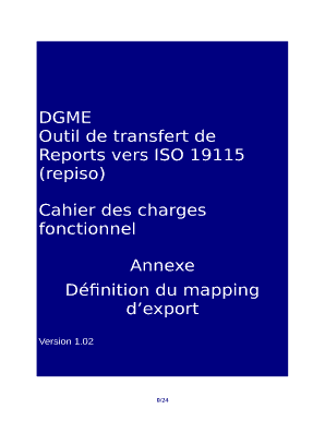 Remplissable Outil de transfert de Reports vers ISO 19115 (repiso)