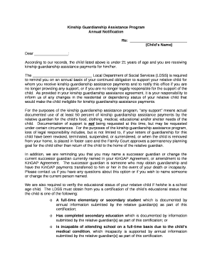 Kinship Guardianship Assistance Program