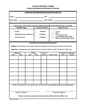 leave report sample