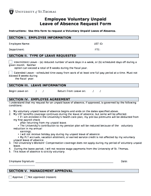 What is voluntary unpaid leave