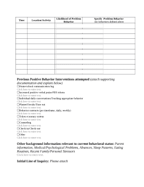 functional behavior assessment worksheet