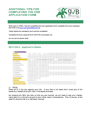 Crb Form Pdf