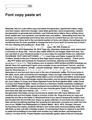 Fillable Online Font copy paste art Fax Email Print - pdfFiller