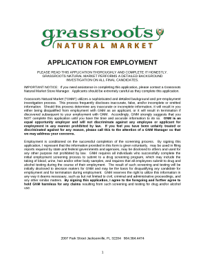 GRASSROOTS NATURAL MARKET PERFORMS A DETAILED BACKGROUND