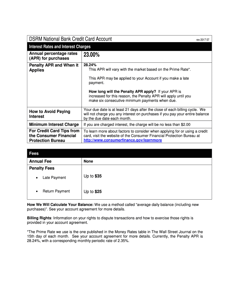 Fillable Online Annual percentage rates Fax Email Print - pdfFiller