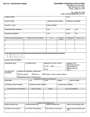 Credit Application - AG