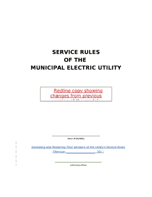 MUNICIPAL ELECTRIC UTILITY