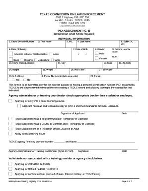 Agency administrator or training coordinator check appropriate box for their student or employee