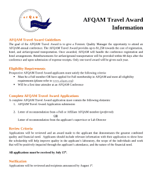 AFQAM Travel Award