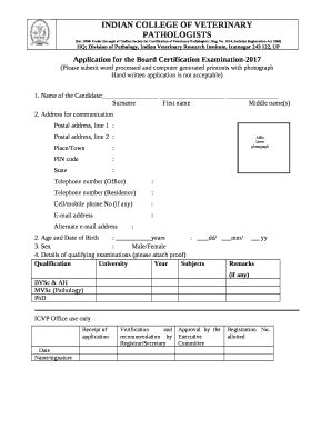 INDIAN COLLEGE OF VETERINARY PATHOLOGISTS