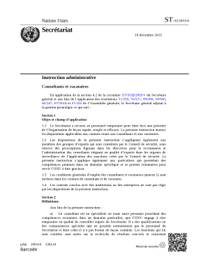 Remplissable Instruction administrative
