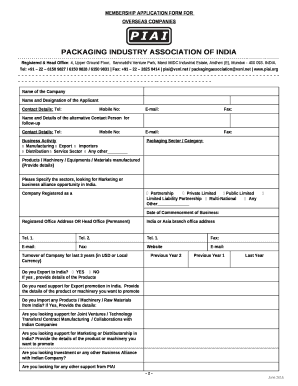 PACKAGING INDUSTRY ASSOCIATION OF INDIA
