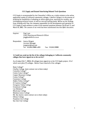 CCCApply and Datatel Interfacing Related Tech Questions