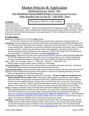 Market Policies & Application