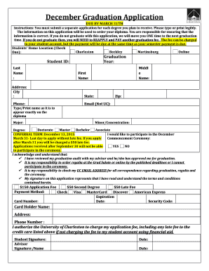 December Graduation Application