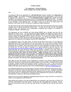 New Appointment - Fall and Fall/Spring