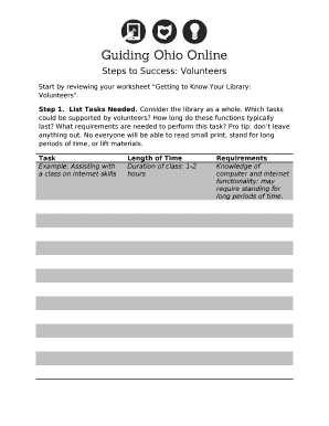 Steps to Success: Volunteers