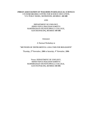 INDIAN ASSOCIATION OF TEACHERS IN BIOLOGICAL SCIENCES