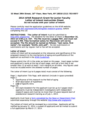 2014 AFAR Research Grant for Junior Faculty