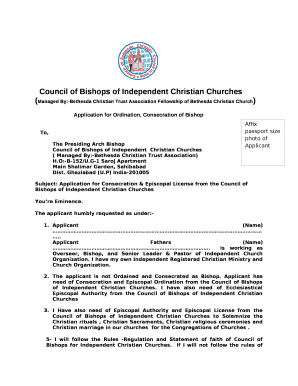 Council of Bishops of Independent Christian Churches(Managed By:-Bethesda Christian Trust Association Fellowship of Bethesda Christian Church)