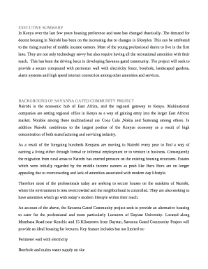 In Kenya over the last few years housing preference and taste has changed drastically