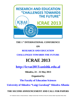 THE 1 st INTERNATIONAL CONFERENCE