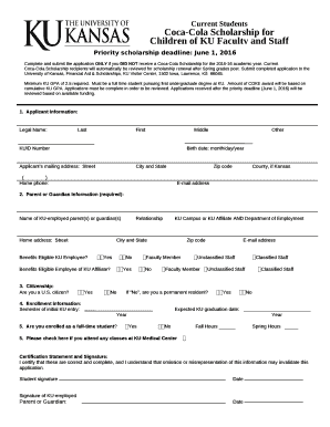 Complete and submit the application ONLY if you DID NOT receive a Coca-Cola Scholarship for the 2015-16 academic year
