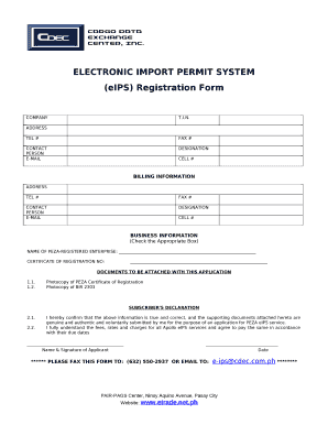 ELECTRONIC IMPORT PERMIT SYSTEM